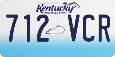 KY license plate 712VCR