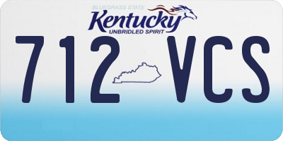 KY license plate 712VCS
