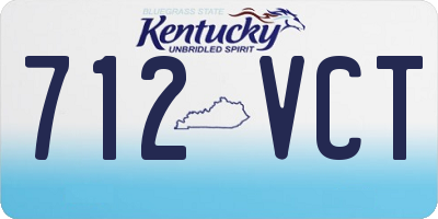 KY license plate 712VCT