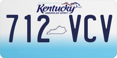 KY license plate 712VCV