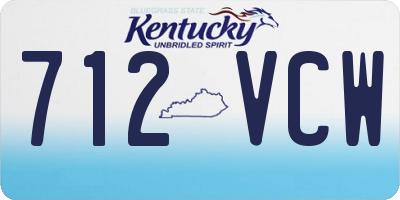 KY license plate 712VCW