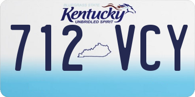 KY license plate 712VCY