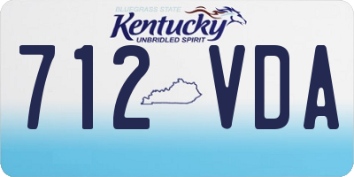 KY license plate 712VDA