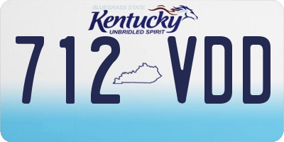 KY license plate 712VDD