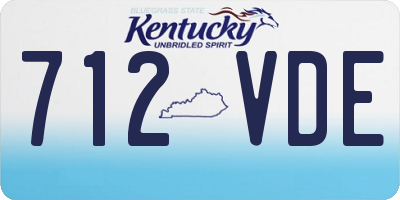 KY license plate 712VDE