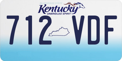 KY license plate 712VDF