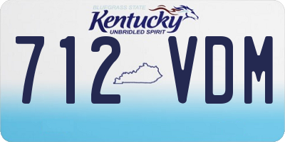 KY license plate 712VDM