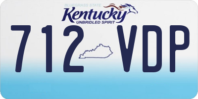 KY license plate 712VDP