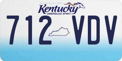 KY license plate 712VDV
