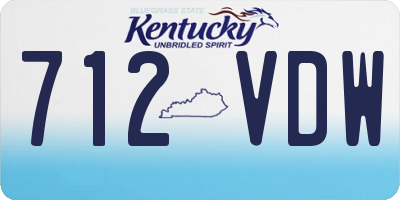 KY license plate 712VDW