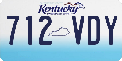 KY license plate 712VDY