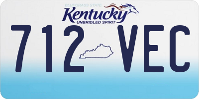 KY license plate 712VEC