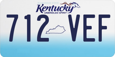 KY license plate 712VEF