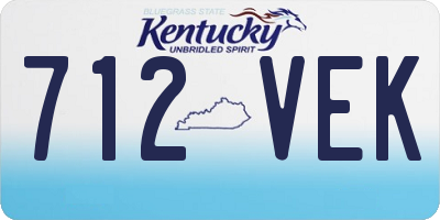 KY license plate 712VEK