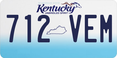 KY license plate 712VEM
