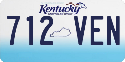 KY license plate 712VEN