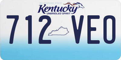 KY license plate 712VEO
