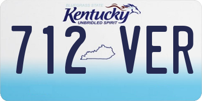 KY license plate 712VER