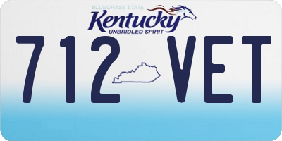 KY license plate 712VET
