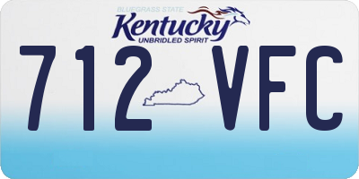 KY license plate 712VFC