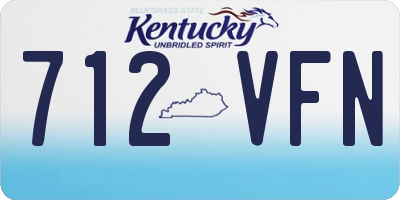 KY license plate 712VFN