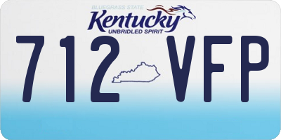KY license plate 712VFP