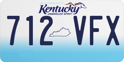 KY license plate 712VFX