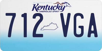 KY license plate 712VGA