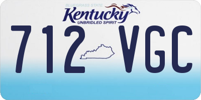 KY license plate 712VGC