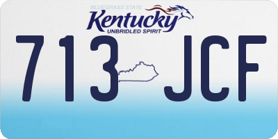 KY license plate 713JCF