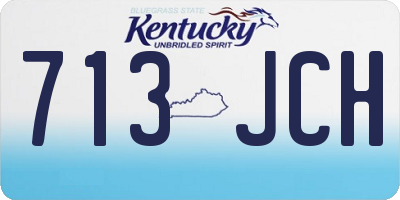 KY license plate 713JCH