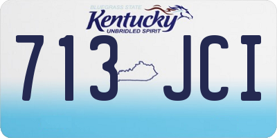 KY license plate 713JCI