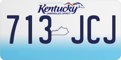 KY license plate 713JCJ