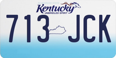 KY license plate 713JCK