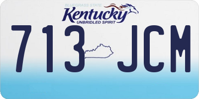 KY license plate 713JCM