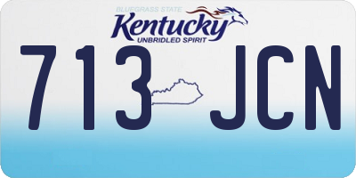 KY license plate 713JCN