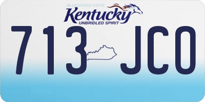 KY license plate 713JCO