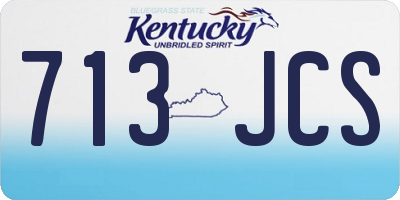 KY license plate 713JCS