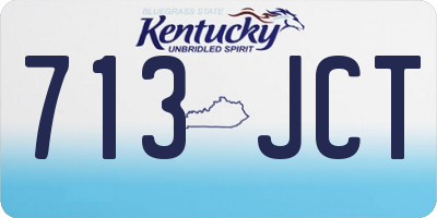 KY license plate 713JCT