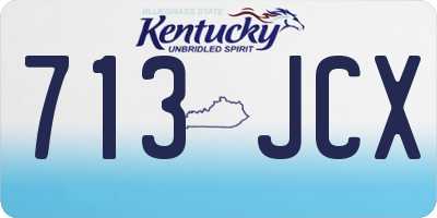 KY license plate 713JCX