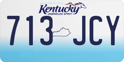 KY license plate 713JCY