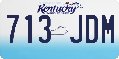 KY license plate 713JDM
