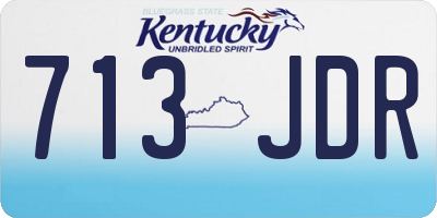 KY license plate 713JDR