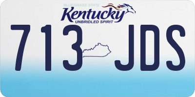 KY license plate 713JDS