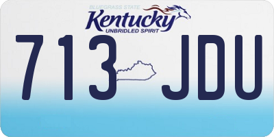KY license plate 713JDU