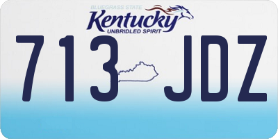 KY license plate 713JDZ