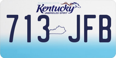 KY license plate 713JFB