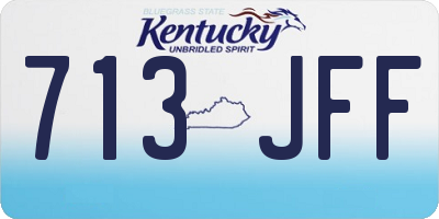 KY license plate 713JFF