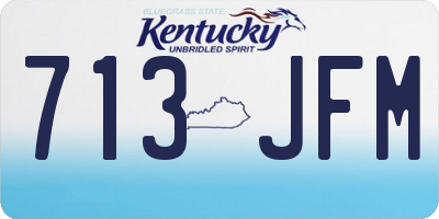 KY license plate 713JFM