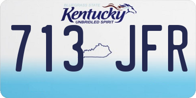 KY license plate 713JFR